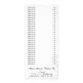 Publicitaire carte noire et blanche chic de support de services (Dos)