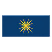 Publicitaire Carte présentoir avec drapeau de Macédoine (Dos)