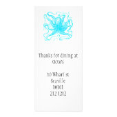 Publicitaire Carte promotionnelle orientée de fruits de mer (Dos)