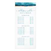 Publicitaire Carte Rack Aquarelle turquoise Et Or (Devant)