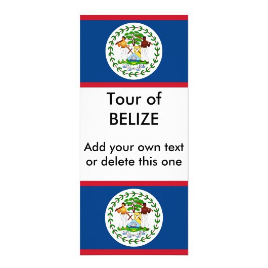 Publicitaire Carte Rack avec Drapeau Belize (Devant)