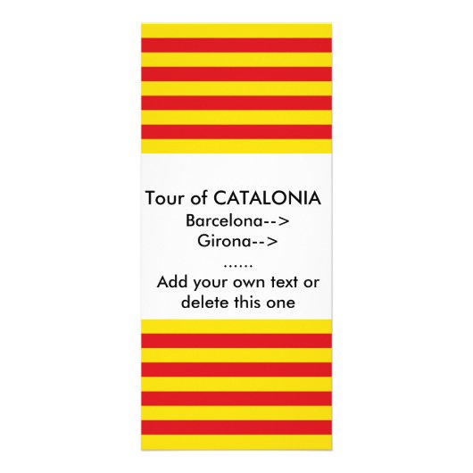 Publicitaire Carte Rack avec Drapeau Catalonia (Devant)