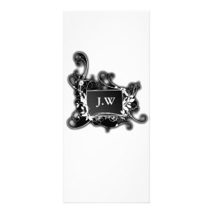 Publicitaire carte rack chic noir et blanc Services