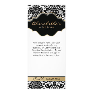Publicitaire Carte Rack Damask Beige Floron Salon Spa Mode