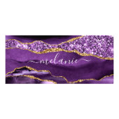 Publicitaire Carte rack de Parties scintillant en or violet ave (Dos)