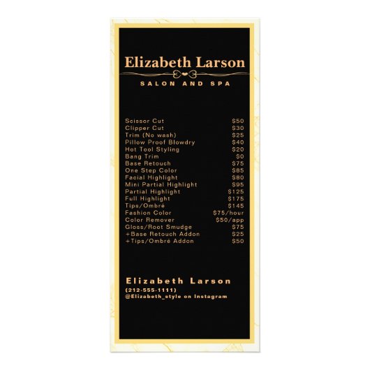 Publicitaire Carte Rack de salon de coiffure pour artiste de ma (Devant)