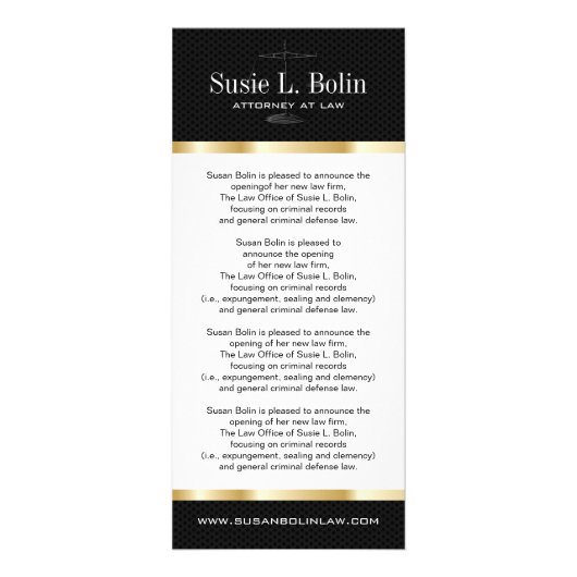 Publicitaire Carte rack du procureur (Devant)