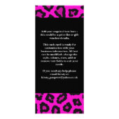 Publicitaire Carte rack Empreinte de léopard rose (Dos)
