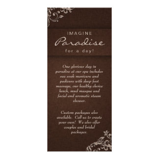 Publicitaire Carte Rack Floral Linge Salon Spa Beige Brown