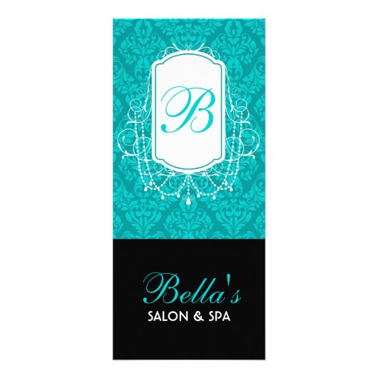 Publicitaire Carte rack Monogramme Damask Design (Devant)