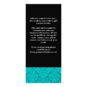 Publicitaire Carte rack Monogramme Damask Design (Dos)