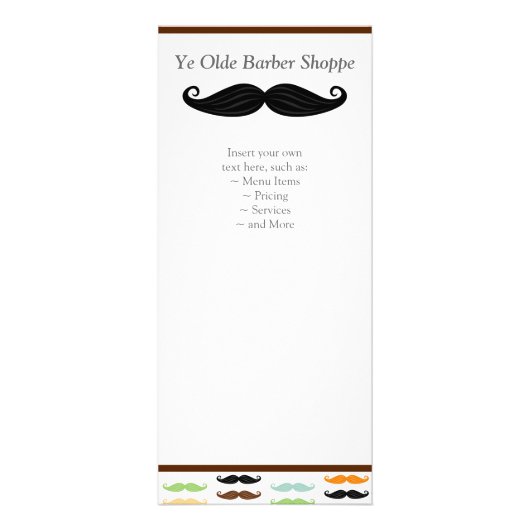 Publicitaire Carte rack Mustache (Devant)