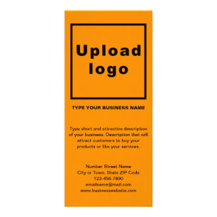 Publicitaire Carte rack orange d'affaires