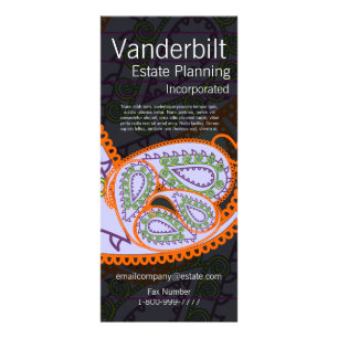 Publicitaire Carte rack Paisley noir et violet