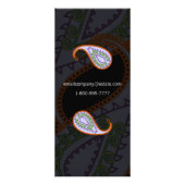 Publicitaire Carte rack Paisley noir et violet (Dos)
