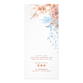 Publicitaire Carte rack Peach and blue tropical price list (Dos)