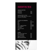 Publicitaire Carte rack pour technicien de clou (Dos)