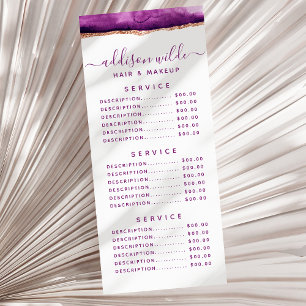 Publicitaire Carte Rack Purple Et Or Aquarelle