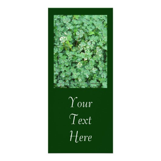 Publicitaire Carte rack "Shamrock blanc et vert" personnalisabl (Devant)