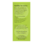 Publicitaire Carte Rack Vert Impression Divine (Dos)