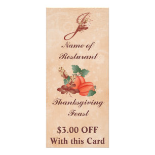 Publicitaire Carte /Resturant de support du monogramme J de