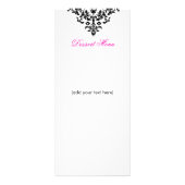 Publicitaire Carte rose de support de damassé du souffle 311 (Dos)