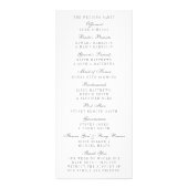 Publicitaire Carte vintage Glam Silver Confetti Wedding Program (Dos)