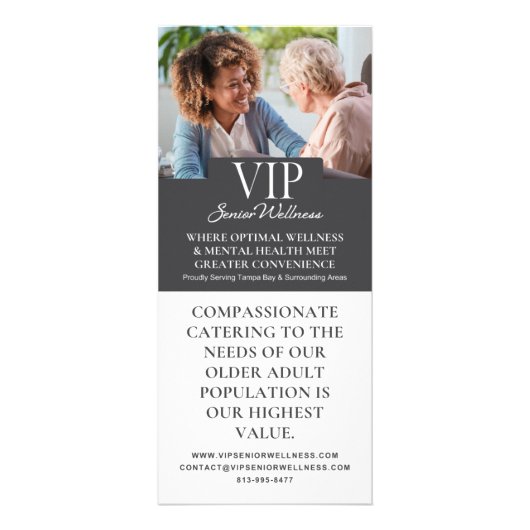 Publicitaire Carte VIP Senior Wellness Rack (Devant)