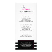 Publicitaire Chic Hair Salon Tarifs Carte Rack (Dos)
