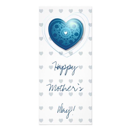 Publicitaire Coeur bleu, carte rack (Devant)