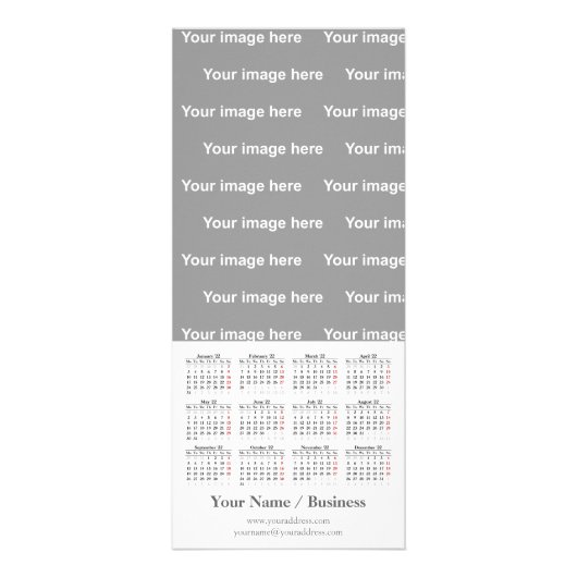 Publicitaire Créez votre propre carte rack calendrier 2022 (Devant)