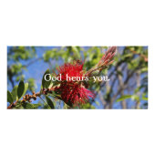 Publicitaire Dieu Vous Entend La Bible Verse Carte Rack (Dos)