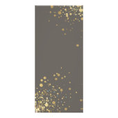 Publicitaire Faux Gold Confetti sur carte en rack gris moderne (Dos)