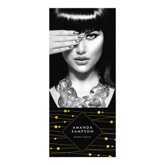 Publicitaire Gold Confetti Strands Tarifs Carte Rack (Devant)