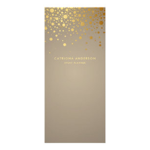 Publicitaire Gold Foil Confetti Carte de bâti d'entreprise mode
