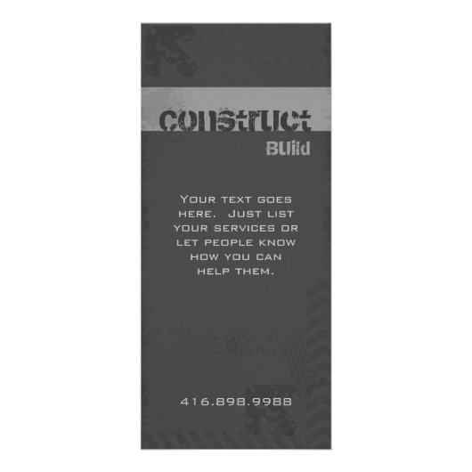 Publicitaire Gris grunge de carte de support d'entrepreneur de (Devant)