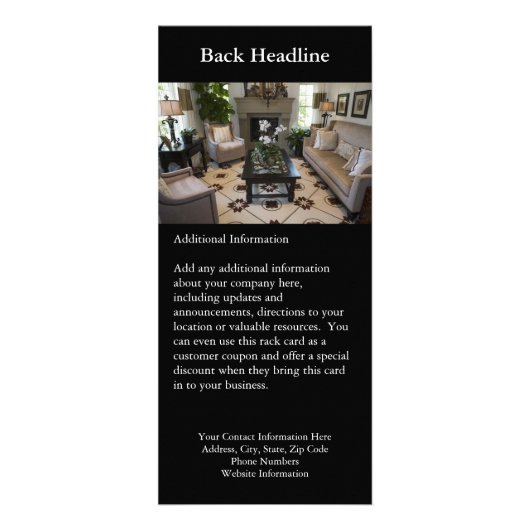 Publicitaire Impression de carte de support d'hôtel (Dos)