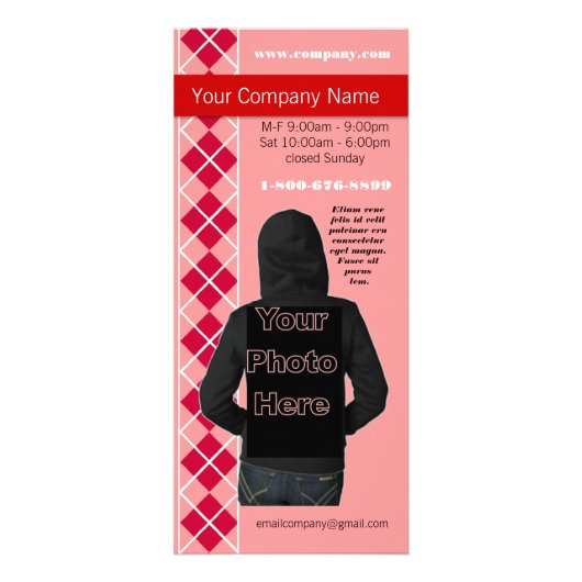 Publicitaire Jacquard rose carte en rack Diva (Devant)