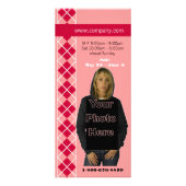 Publicitaire Jacquard rose carte en rack Diva (Dos)