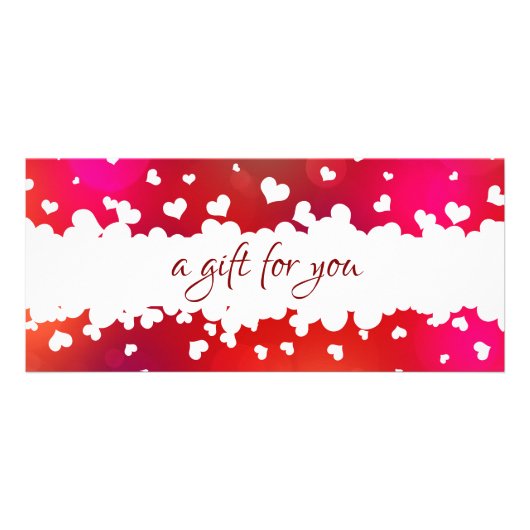 Publicitaire Joyeuse Saint-Valentin Cœurs Carte Cadeau Adorable (Devant)