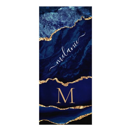 Publicitaire Marine Blue Gold Marque personnalisé Nom carte rac (Devant)