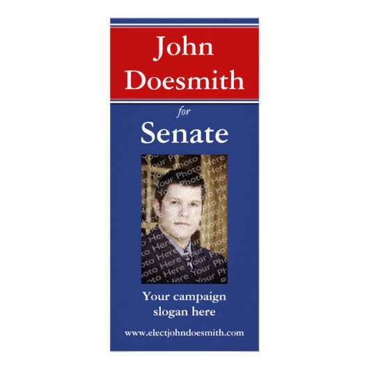 Publicitaire Modèle de carte en rack de campagne électorale pol (Devant)