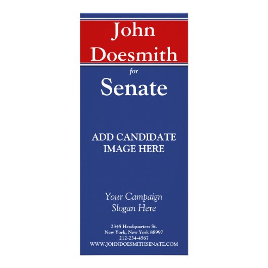 Publicitaire Modèle de la carte rack de campagne électorale pol (Devant)