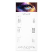 Publicitaire Moderne, Photo de Maquillage Carte de Tarif Salon  (Devant)