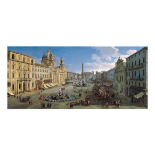 Publicitaire Piazza Navona, carte de porte-monnaie de Rome