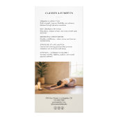 Publicitaire Professeur d'enseignant de yoga Carte de promotion (Dos)