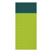 Publicitaire Rétros cercles verts et carte turquoise de support (Dos)