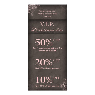 Publicitaire Salon Carte de Marketing Salon Spa Floral Vintage