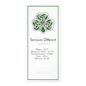 Publicitaire Shamrock Celte Design 2 Services Carte rack 2 (Devant)