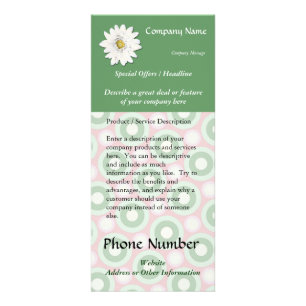 Publicitaire Spa de carte de support, rose et vert fait sur